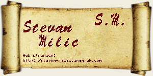 Stevan Milić vizit kartica